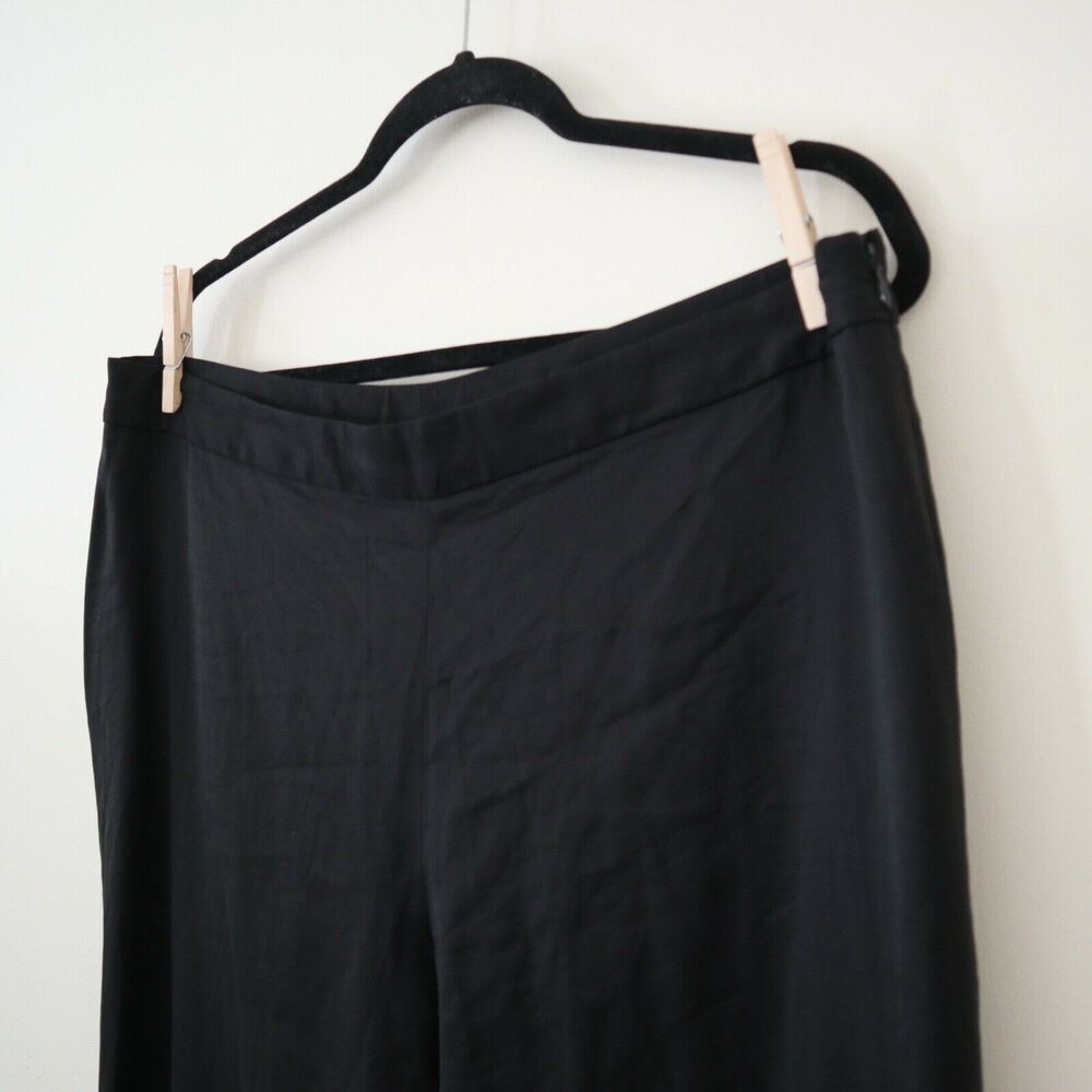 NWT Natori Size 14W Sanded Twill Silky Slack Pants Black Flat Front MSRP $238 - Picture 5 of 10